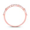 Image 3 : Diamond Teardrop Stackable Band Ring 1/3 Cttw 10kt Rose Gold