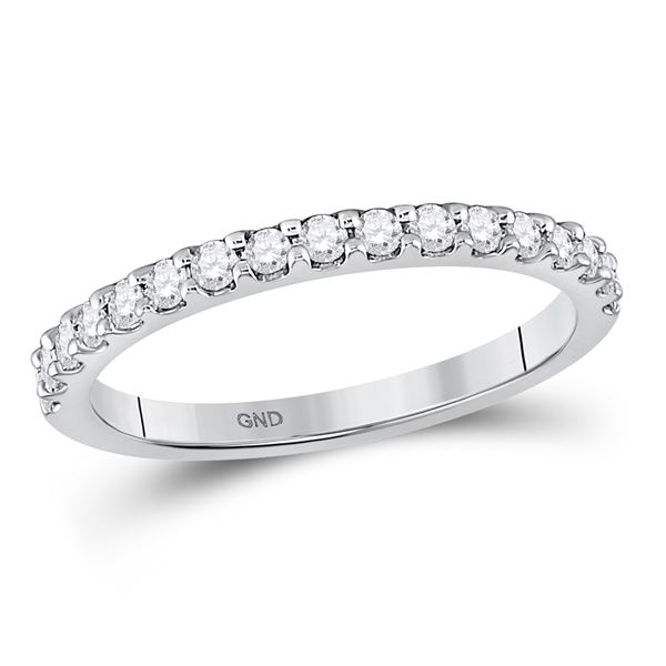 Diamond Wedding Single Row Band 1/3 Cttw 14kt White Gold
