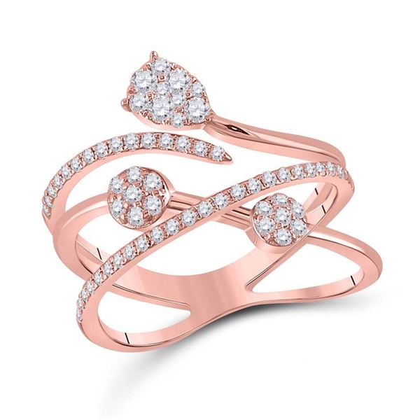 Diamond Abstract Fashion Ring 1/2 Cttw 14kt Rose Gold