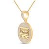 Image 2 : Mens Diamond Last Supper Charm Pendant 3-1/4 Cttw 14kt Yellow Gold