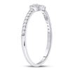 Image 3 : Diamond Spade Stackable Band Ring 1/6 Cttw 10kt White Gold