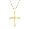 Image 1 : Diamond Cross Pendant 1/10 Cttw 10kt Yellow Gold