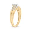 Image 3 : Princess Diamond Bridal Wedding Ring Band Set 1/3 Cttw 10kt Yellow Gold