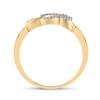 Image 3 : Diamond Double Heart Ring 1/20 Cttw 10kt Yellow Gold