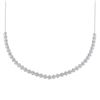 Image 1 : Diamond Flower Cluster Necklace 4-1/2 Cttw 14kt White Gold
