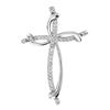 Image 1 : Diamond Cross Pendant 1/10 Cttw Sterling Silver