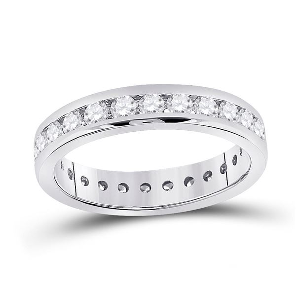 Diamond Eternity Wedding Band 1-1/2 Cttw 14kt White Gold