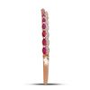Image 2 : Marquise Ruby Diamond Bangle Bracelet 3/8 Cttw 14kt Rose Gold