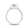 Image 3 : Baguette Diamond Circle Cluster Ring 1/4 Cttw 10kt White Gold