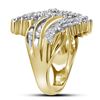 Image 3 : Diamond Cluster Ring 2 Cttw 10kt Yellow Gold