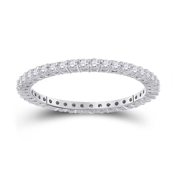 Diamond Eternity Wedding Band 1/2 Cttw 14kt White Gold