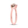Image 3 : Brown Diamond Square Cluster Ring 1/5 Cttw 10kt Rose Gold