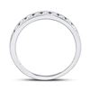 Image 4 : Machine Set Diamond Wedding Channel Band 1/2 Cttw 14kt White Gold