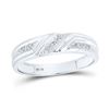 Image 3 : His Hers Diamond Square Matching Wedding Set 1/3 Cttw 10kt White Gold