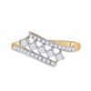 Image 2 : Diamond Bypass Fashion Ring 1/3 Cttw 10kt Yellow Gold