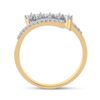 Image 3 : Diamond Bypass Fashion Ring 1/3 Cttw 10kt Yellow Gold