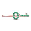 Image 2 : Emerald Key Stackable Band Ring 1/5 Cttw 10kt Rose Gold