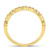 Image 4 : Diamond Square Dot Stackable Band Ring 1/6 Cttw 10kt Yellow Gold