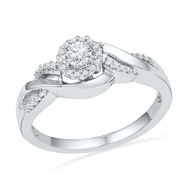 Diamond Solitaire Promise Ring 1/6 Cttw 10kt White Gold