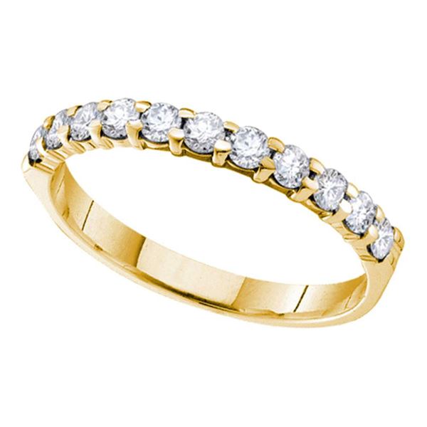 Diamond Wedding Single Row Band 1/10 Cttw 14kt Yellow Gold