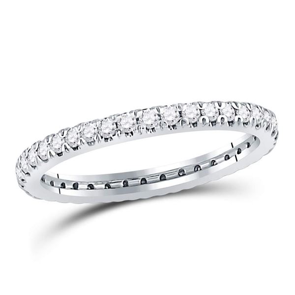 Diamond Eternity Wedding Band 1/2 Cttw 10kt White Gold