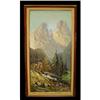 Image 1 : Ronaldo Mountain Cottage Landscape Scene Oil #1959587