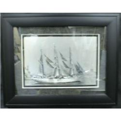 Black & White photograph of ship sea sailing #1968817