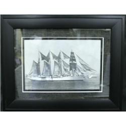 Black & white ship photograph sea sailing #1968818