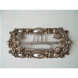 ANTIQUE ART NOUVEAU 800 SILVER GRAPE BUCKLE #1968829