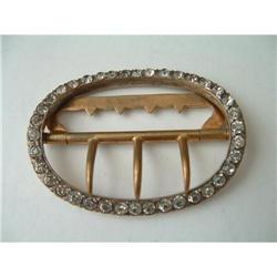 ANTIQUE 8 KARAT GOLD AND CRYSTAL BUCKLE #1968830