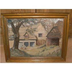 OIL ON PANEL COTSWOLD FARM WM MCALLISTER TURNER#1968847