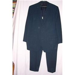 Vintage Black GabardineTwo Piece Suit #1968853