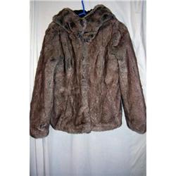Vintage Chinchilla Print Faux Fur Jacket #1968855