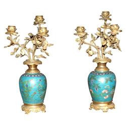 Champleve Rose Candlabra #1969301