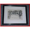 Image 1 : Framed Signed American Abstract Bridge Drawing #1969354