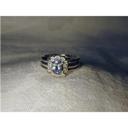 Estate 14K WG White Gold Tanzanite Diamond Ring#1969414