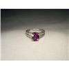 Image 1 : Estate 14K WG Amethyst Diamond Filigree Ring #1969574