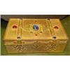 Image 1 : Antique bronzed metal box with Jewels onlid #1969632