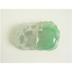 Fine Chinese white & green Jade pendant #1969654