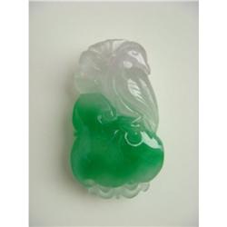 Fine Chinese white & green Jade pendant #1969655