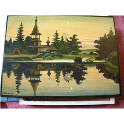 Wonderful Russian Palekh School Painting #1969660