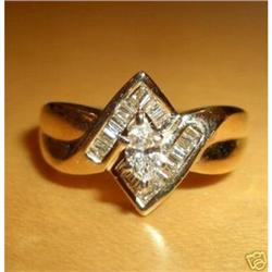 14K Yellow Gold Diamond Engagement Ring #1969676