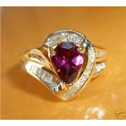 14K Gold Diamond & Pink Tourmaline Ring #1969677