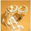 Image 1 : 14K Yellow Gold Diamond & Citrine Ring #1969682