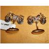 Image 1 : 18K Gold Diamond & Onyx Motorcycle Cufflinks #1969687