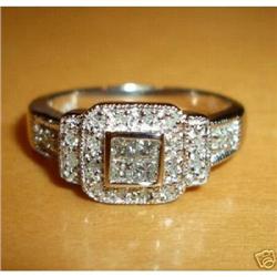 14K White Gold Diamond Engagement Ring #1969702