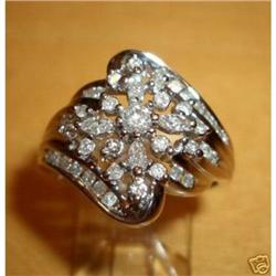 14K White Gold Diamond Right Hand Ring #1969703