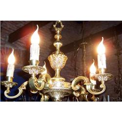 ANTIQUE FRENCH BRONZE CHANDELIER #1969719