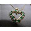 Image 1 : Emerald and Diamond Heart Pendant #1969738