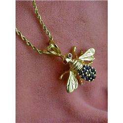 Sapphire Bee Pendant Ruby Eyes #1969739